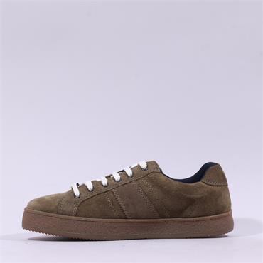 Base London Hopper Gumsole Trainer - Moss Suede